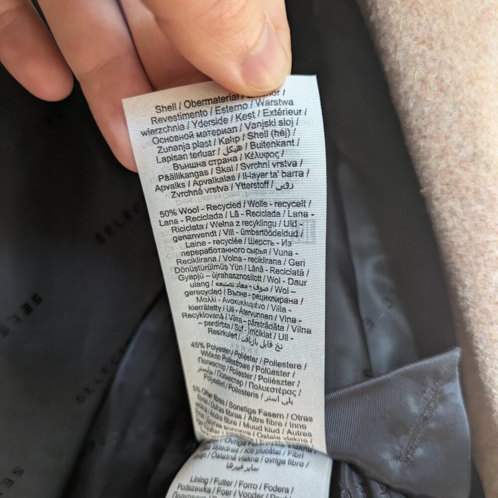 Camel Wool coat - recycled fibers, Select femme brand - Picture 8 of 8